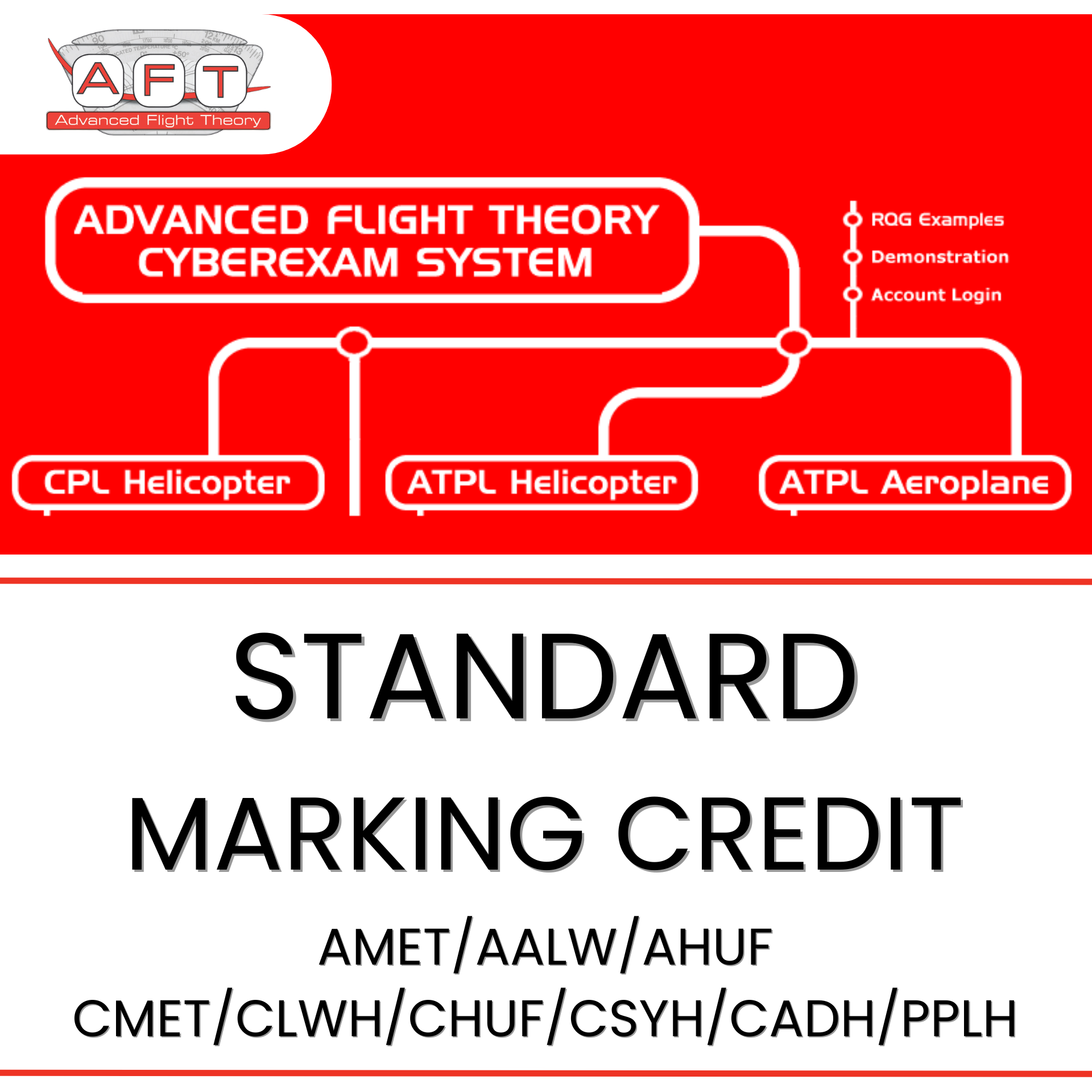 AFT CyberExams - STANDARD Marking Credits - Advanced Flight Theory