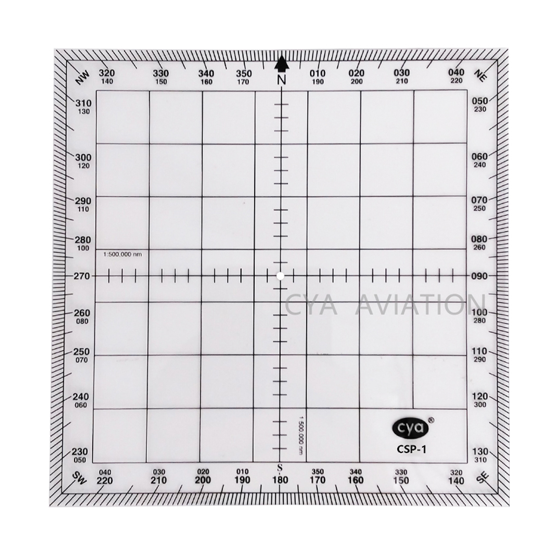 CYA CSP-1 Square Aviation Protractor - Advanced Flight Theory